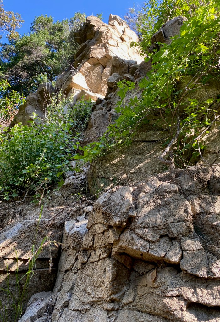 Cliff side along the El Prieto Canyon Trail.