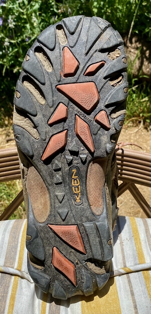 The sole of a Keen Utility boot.